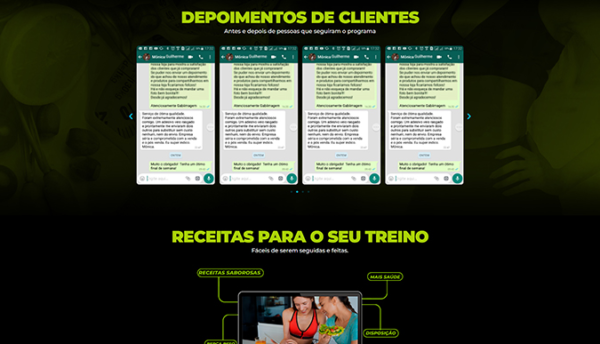 Landing Page para venda de produtos Fitness e Emagrecimento. - Imagem 3