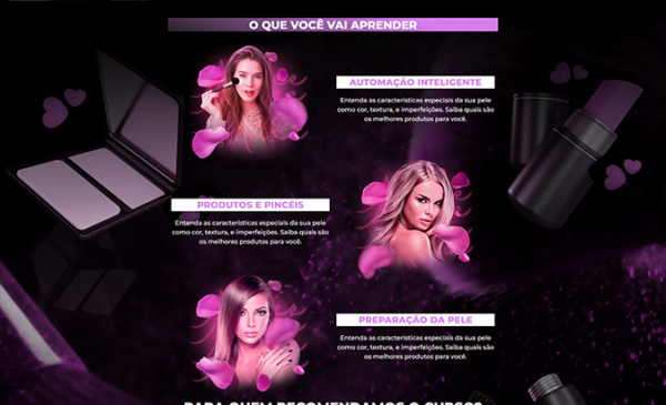 Landing page para venda de cursos de maquiagem ou produtos de beleza - Imagem 2